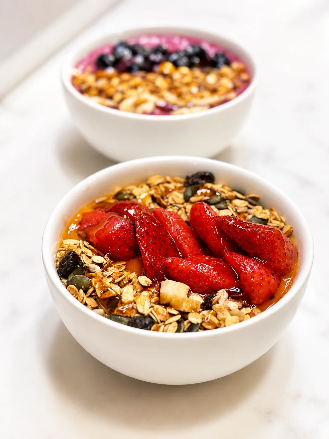 Mango and strawberry bowl